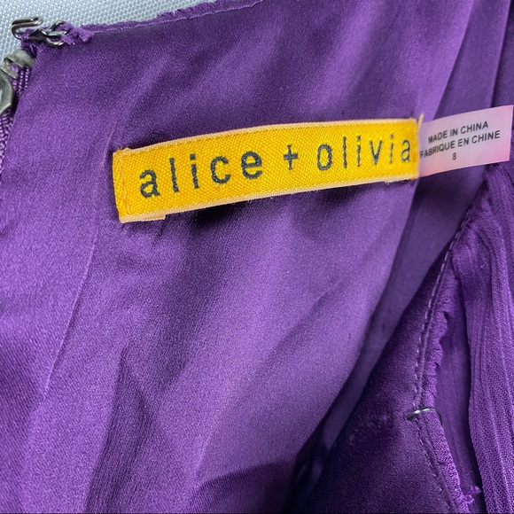 NWT Alice & Olivia Midi Plum Dress - Picture 5 of 9